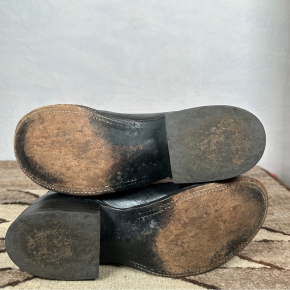 Anderson Bean Black and Brown‎ Leather Cowboy Boots round toe - Picture 6 of 13